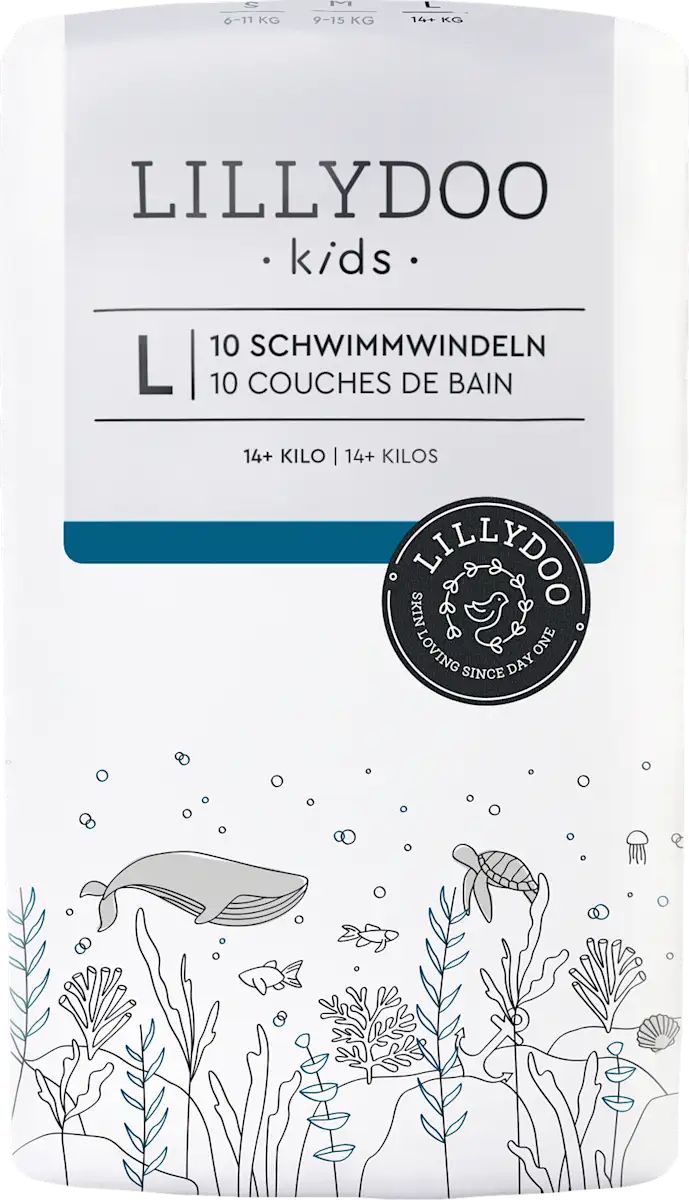 Lillydoo Size L Baby Swim Diaper Pants, 14+ kg, 10 pcs