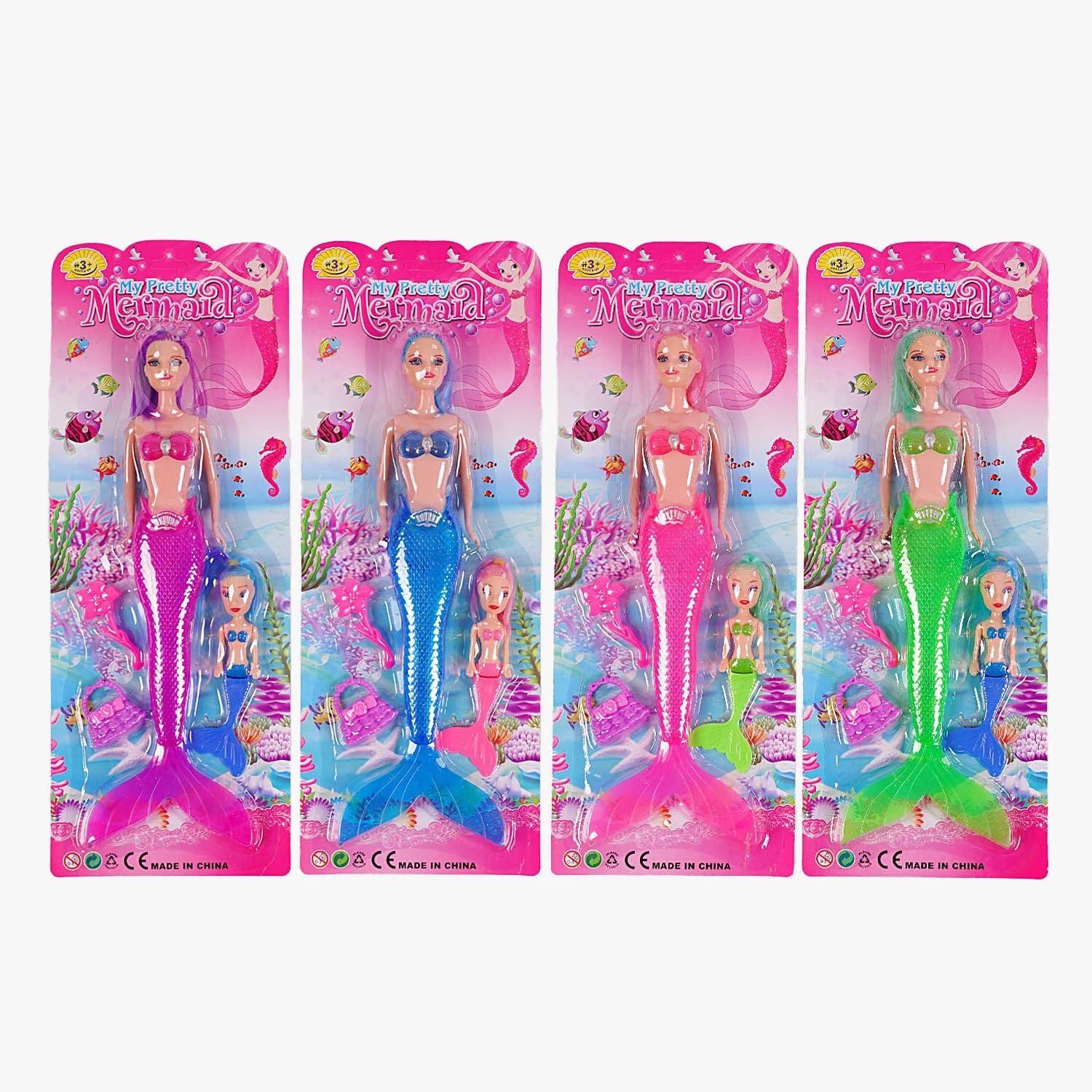 YE-60 My Pretty Mermaid Light-Up Doll Set with Accessories & Small Doll