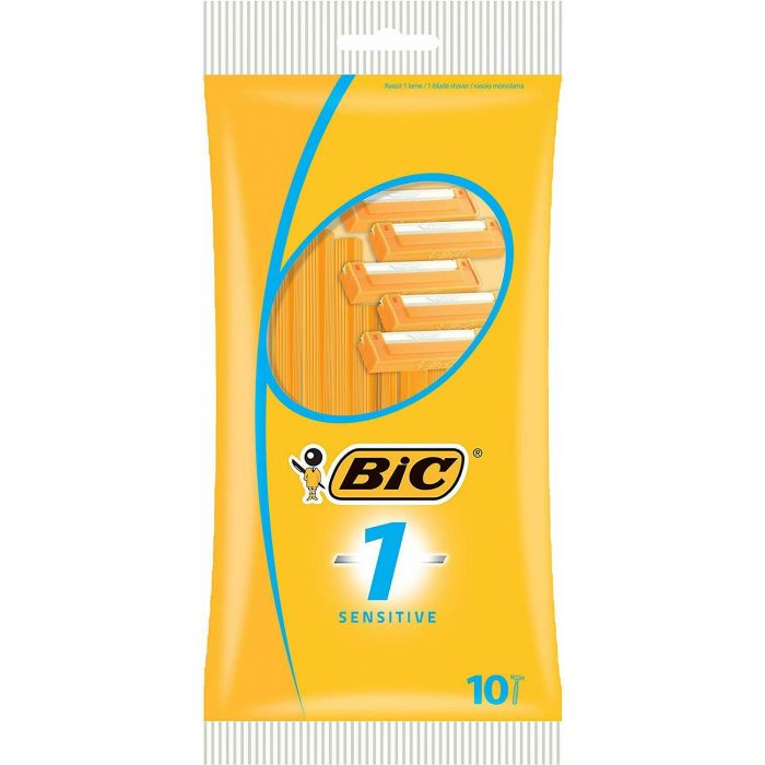 BIC Sensitive Single-Blade Razors, 10 pcs
