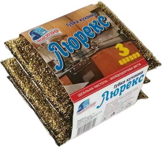 Moidodyr Lurex Kitchen Sponges, 3 pcs