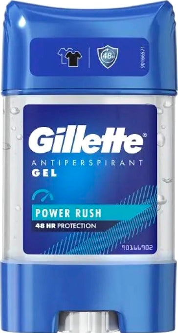 Gillette Power Rush Men's Gel Antiperspirant, 70 mL