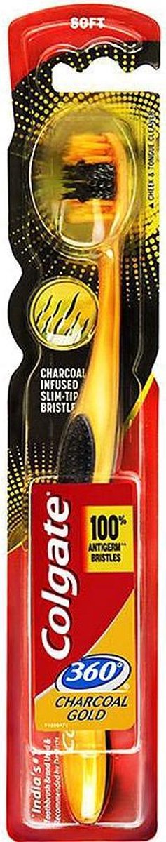 Colgate 360 Charcoal Gold Soft Toothbrush