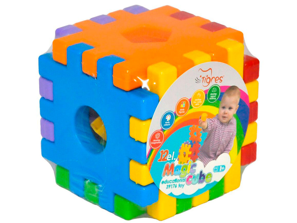 Tigres 39176 Magic Cube Educational Toy, 12 Pieces - Image 2