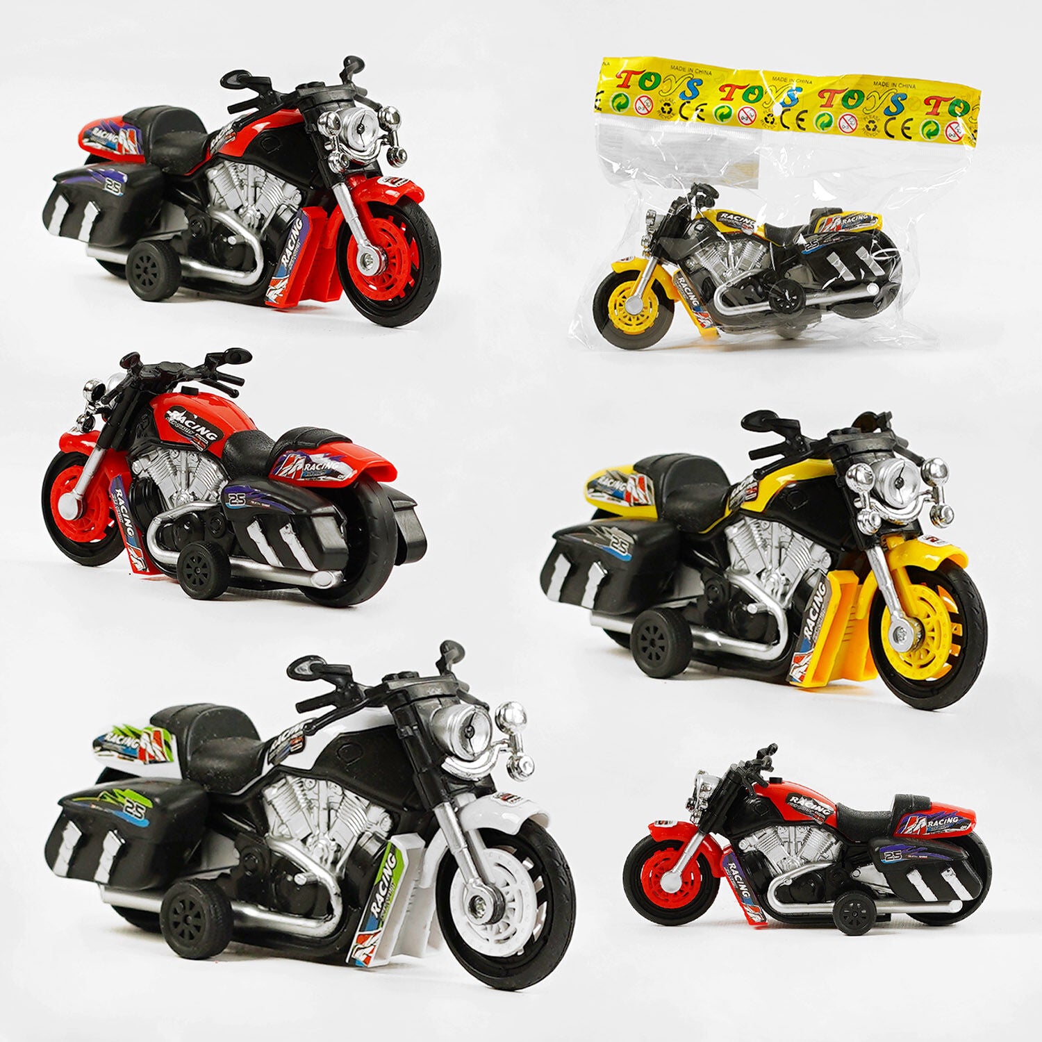 Toys 9965-1 C Friction-Powered Motorcycle