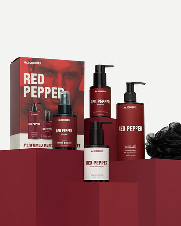 Mr. Scrubber Red Pepper Men's Perfumed Grooming Gift Set - Image 2