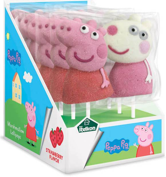 Relkon Peppa Pig 68101 Marshmallow Lollipops, 45 g