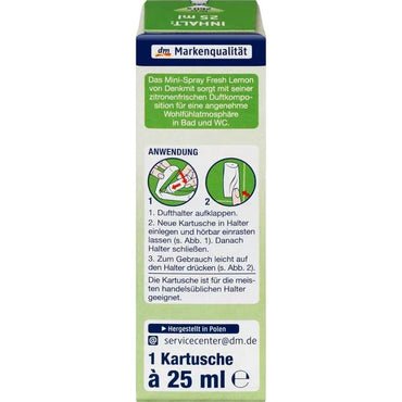 Denkmit Fresh Lemon Mini-Spray Air Freshener Refill, 25 mL - Image 2