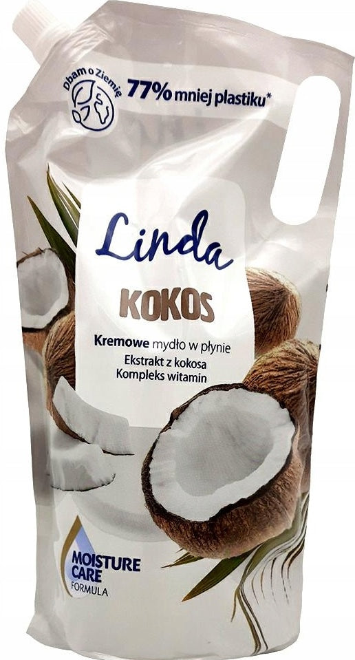 Linda Coconut Liquid Cream Soap Refill Pack, 1 L