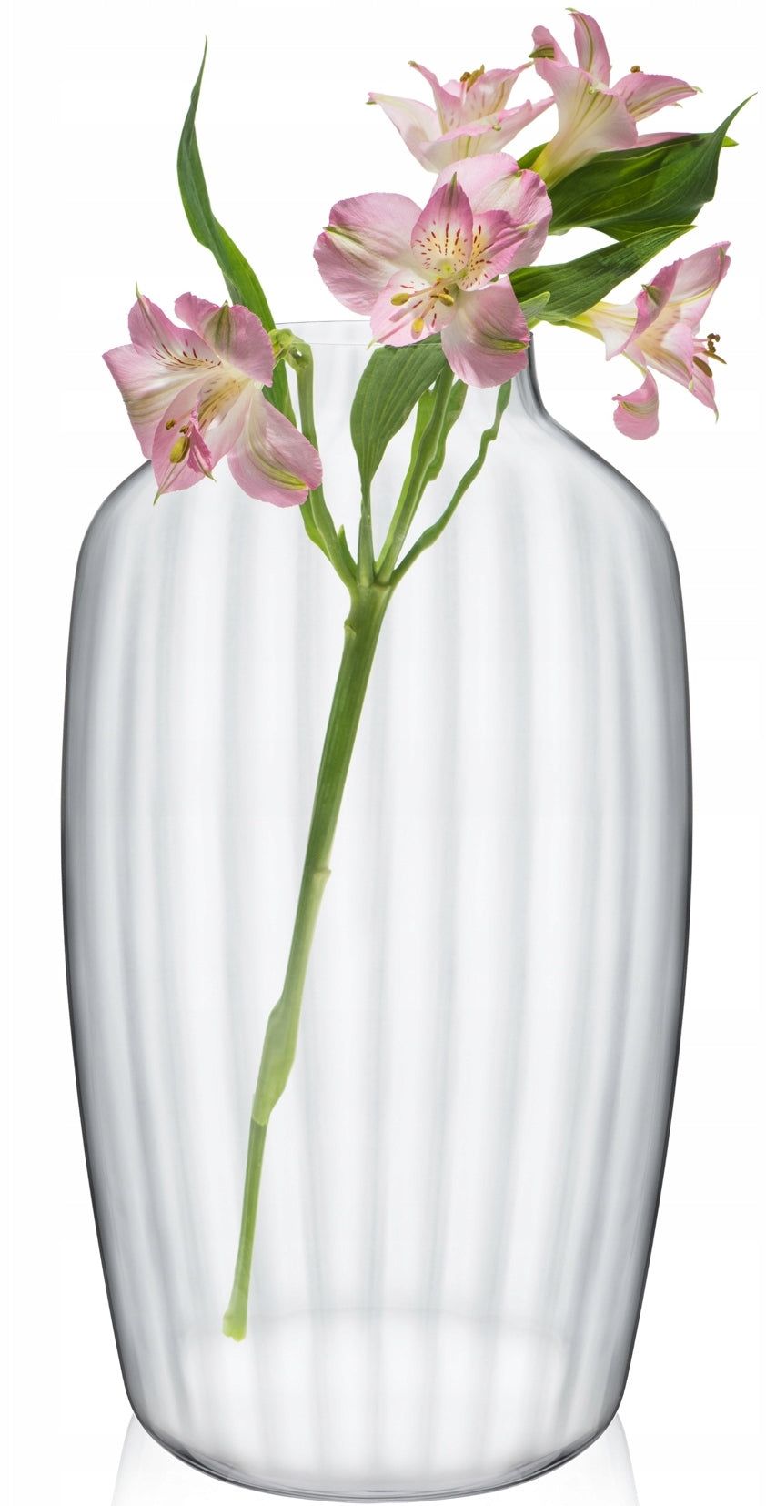 Rona Ambiente Optical Glass Flower Vase, 30 cm - Image 2