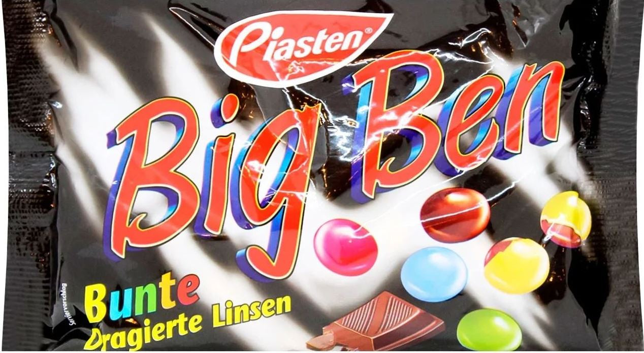 Piasten Big Ben Coated Chocolate Dragees, 250 g