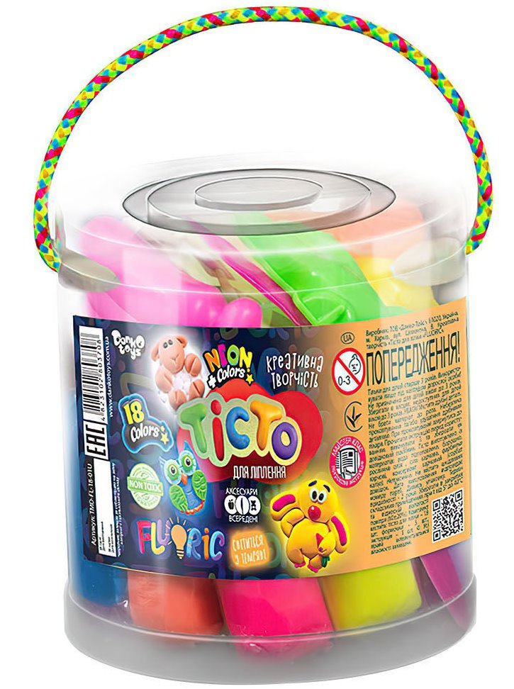 Danko Toys TMD-FL-18-01U Modeling Dough, 18 Colors