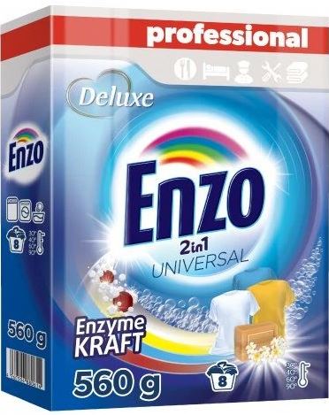 Deluxe Enzo 2-in-1 Universal Laundry Detergent Powder, 8 Loads, 560 g