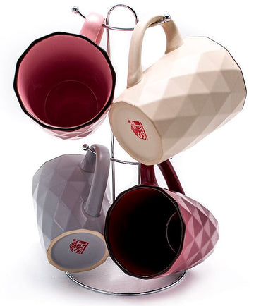 S&T 021-04-11 Facets Cup Set, 4 x 350 mL - Image 2