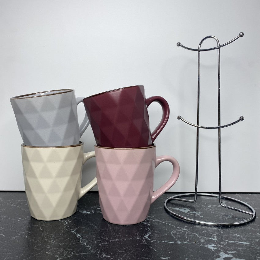 S&T 021-04-11 Facets Cup Set, 4 x 350 mL - Image 3