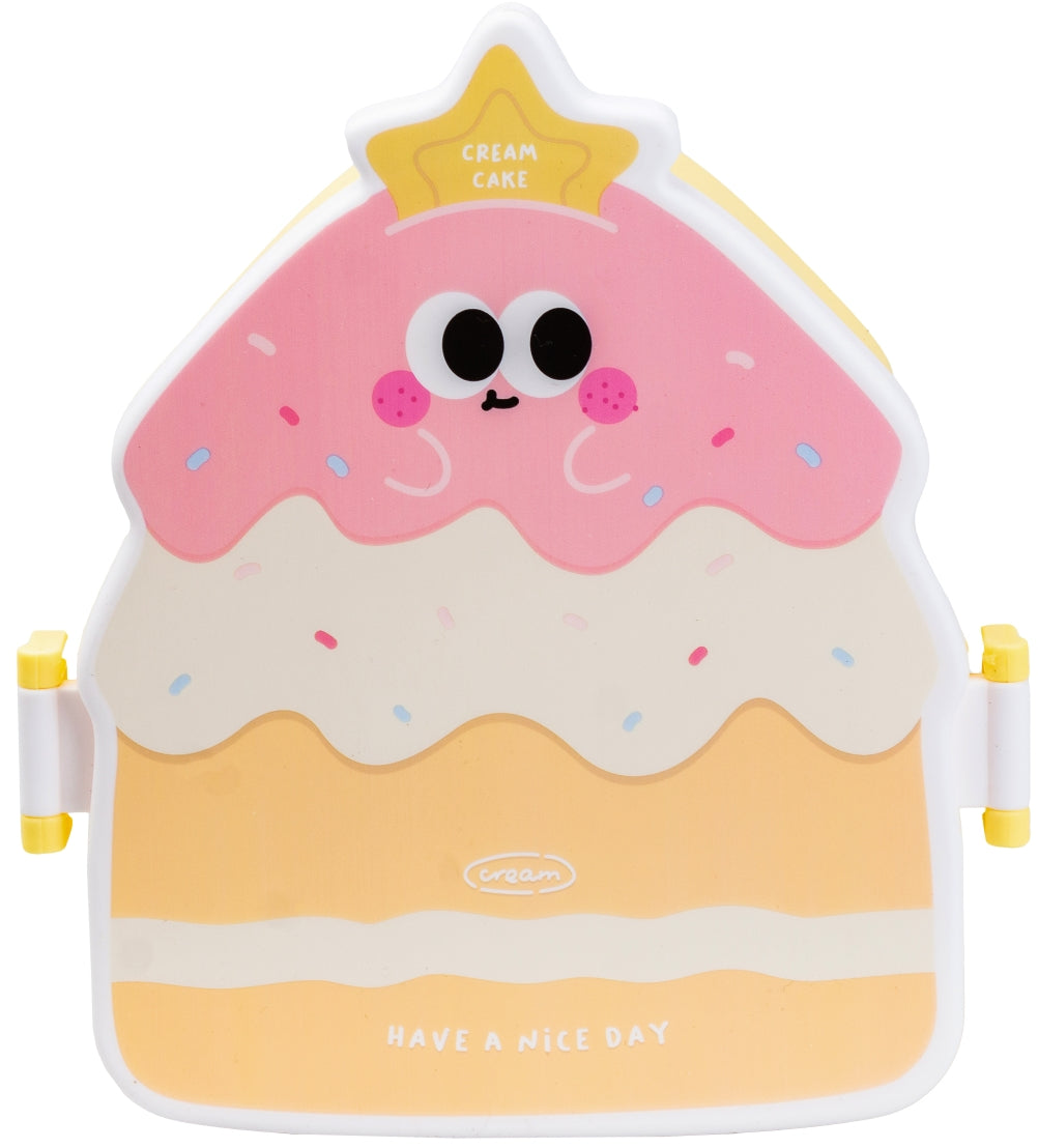 Sweet Cake HP-12-271Y Lemon Kids' Lunch Box with Utensils, 20 x 18 x 8 cm