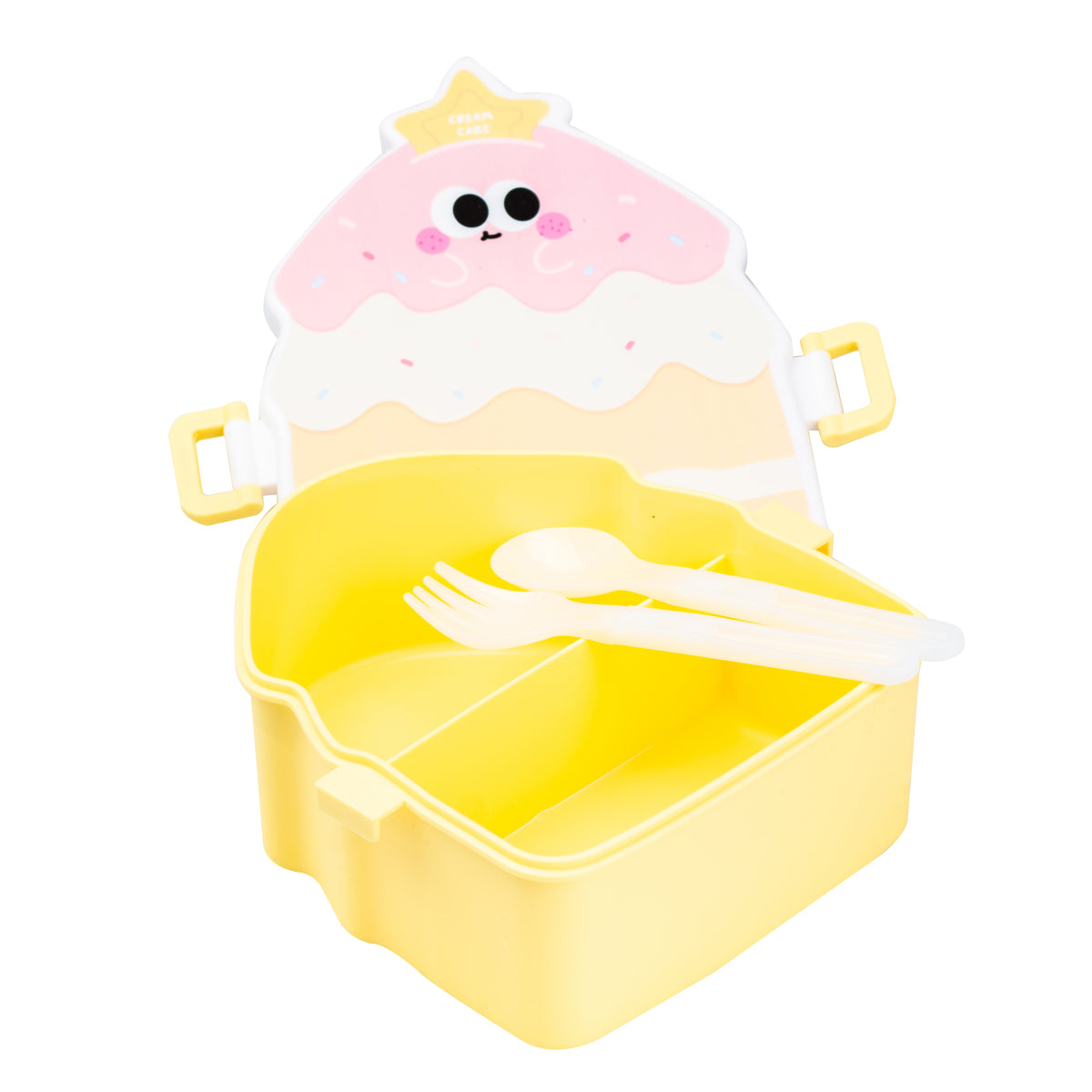 Sweet Cake HP-12-271Y Lemon Kids' Lunch Box with Utensils, 20 x 18 x 8 cm - Image 2
