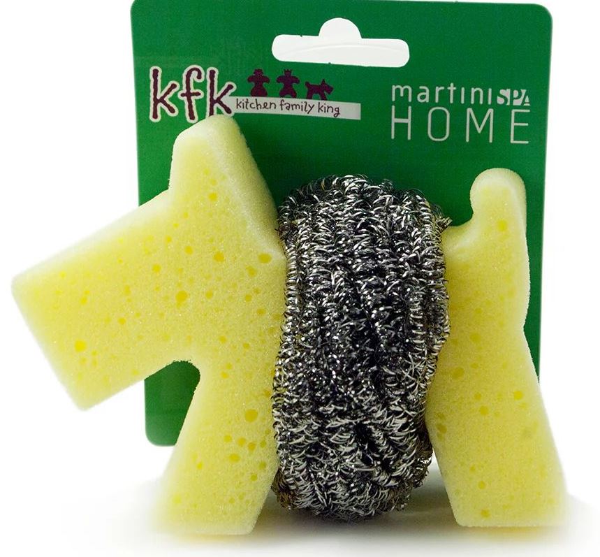 Martini SPA Sponge Dog with Inox Spiral Kitchen Sponge