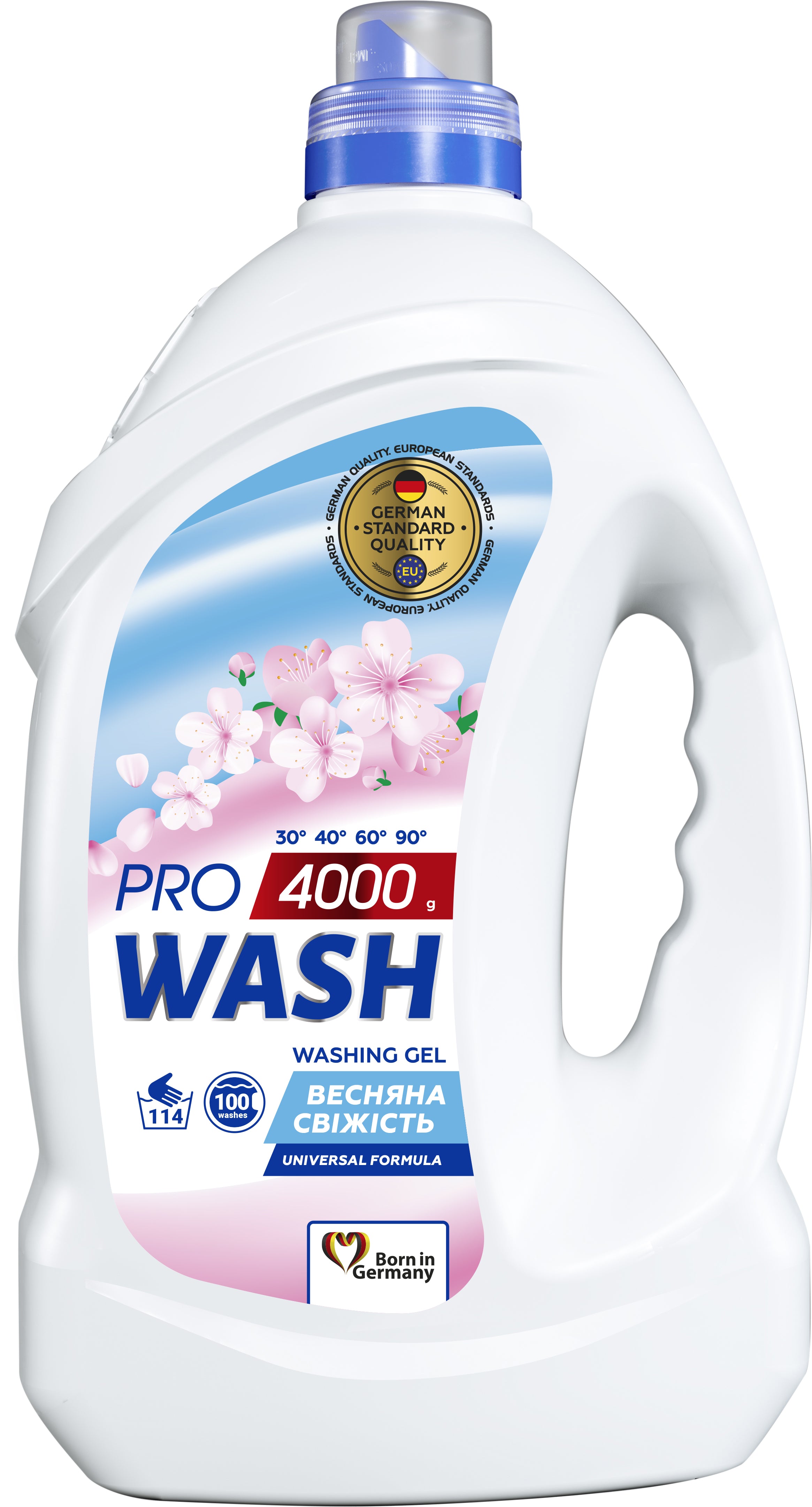 Pro Wash Spring Freshness Liquid Laundry Detergent, 4 kg
