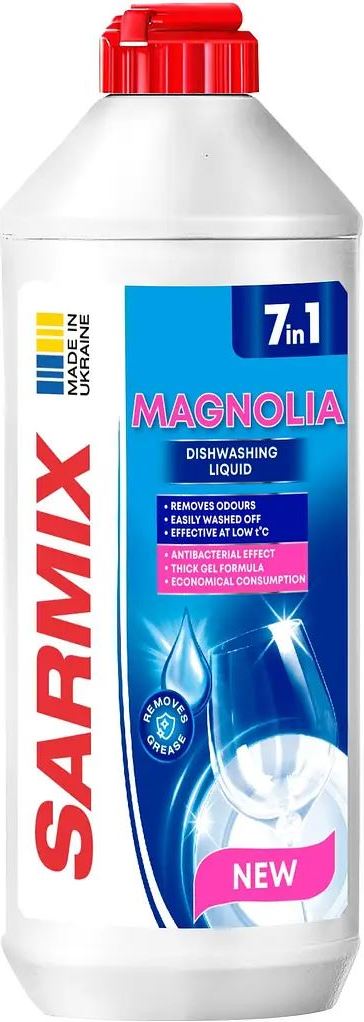 Sarmix 7-in-1 Magnolia Dishwashing Liquid, 500 mL