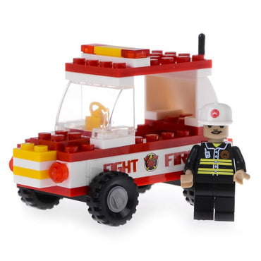 Keyixing Fire Brigade 21202 Firefighting Vehicle Building Set, 60 pcs - Image 2