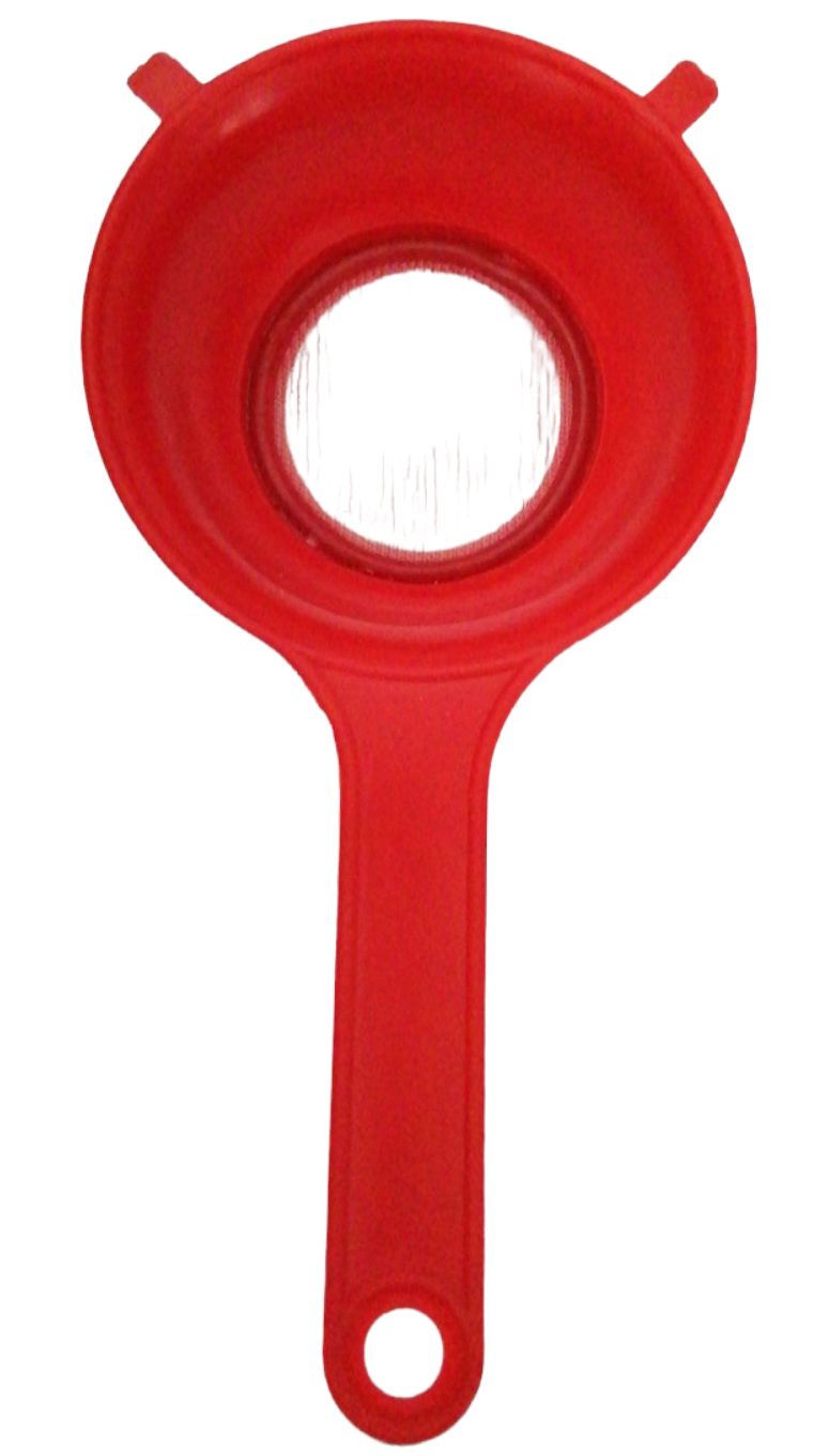Small Plastic Strainer with Nylon Mesh, 9 x 5.5 x 4 cm