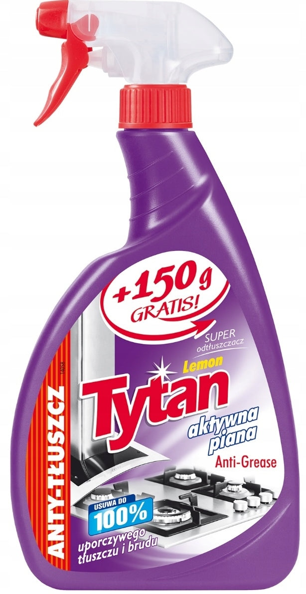 Tytan Anti-Grease Kitchen Cleaner Spray, 500 g + 150 g