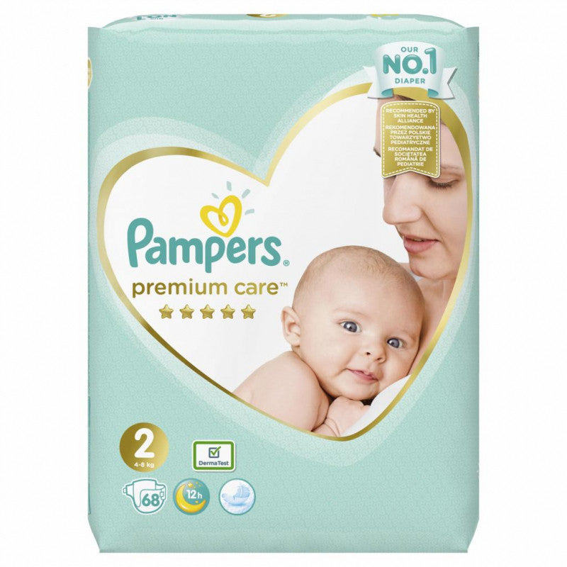 Pampers Premium Care Newborn Size 2 Baby Diapers, 68 pcs, 4-8 kg
