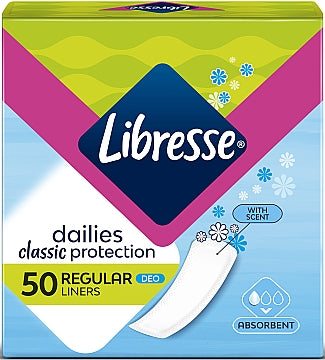 Libresse Classic Regular Deo Panty Liners, 50 pcs