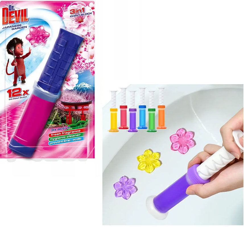 Dr. Devil Floral Sunset Toilet Cleaning Gel Discs, 75 mL - Image 3