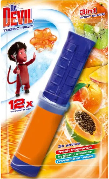 Dr. Devil Tropical Fruit Toilet Cleaning Gel Discs, 75 mL