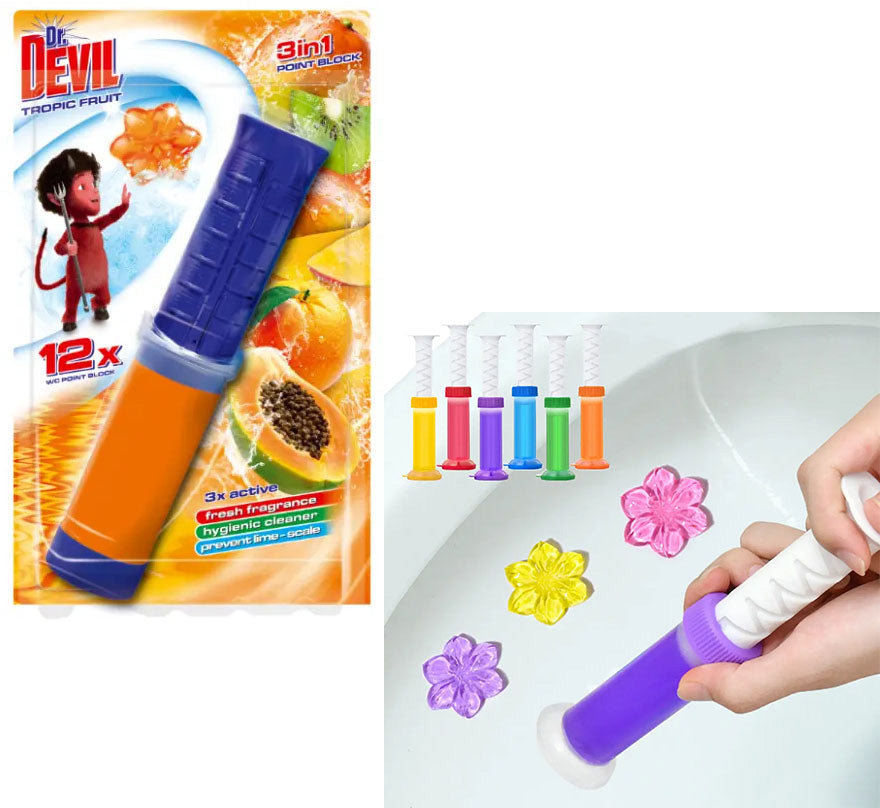 Dr. Devil Tropical Fruit Toilet Cleaning Gel Discs, 75 mL - Image 3