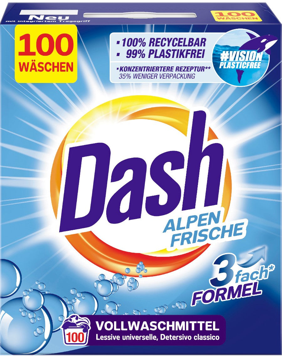Dash Alpen Frische Laundry Detergent Powder, 6 kg