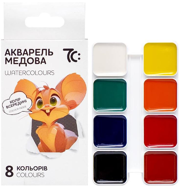 7C 10801 Honey Watercolor Paint Set, 8 Colors