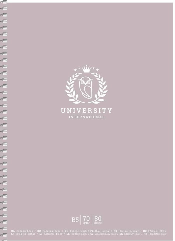 Shkolyaryk B5-080-6509K B5 College Spiral Notebook, 80 Sheets
