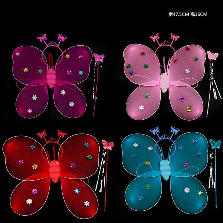 C 68491 Costume Wings Set with Magic Wand & Headband