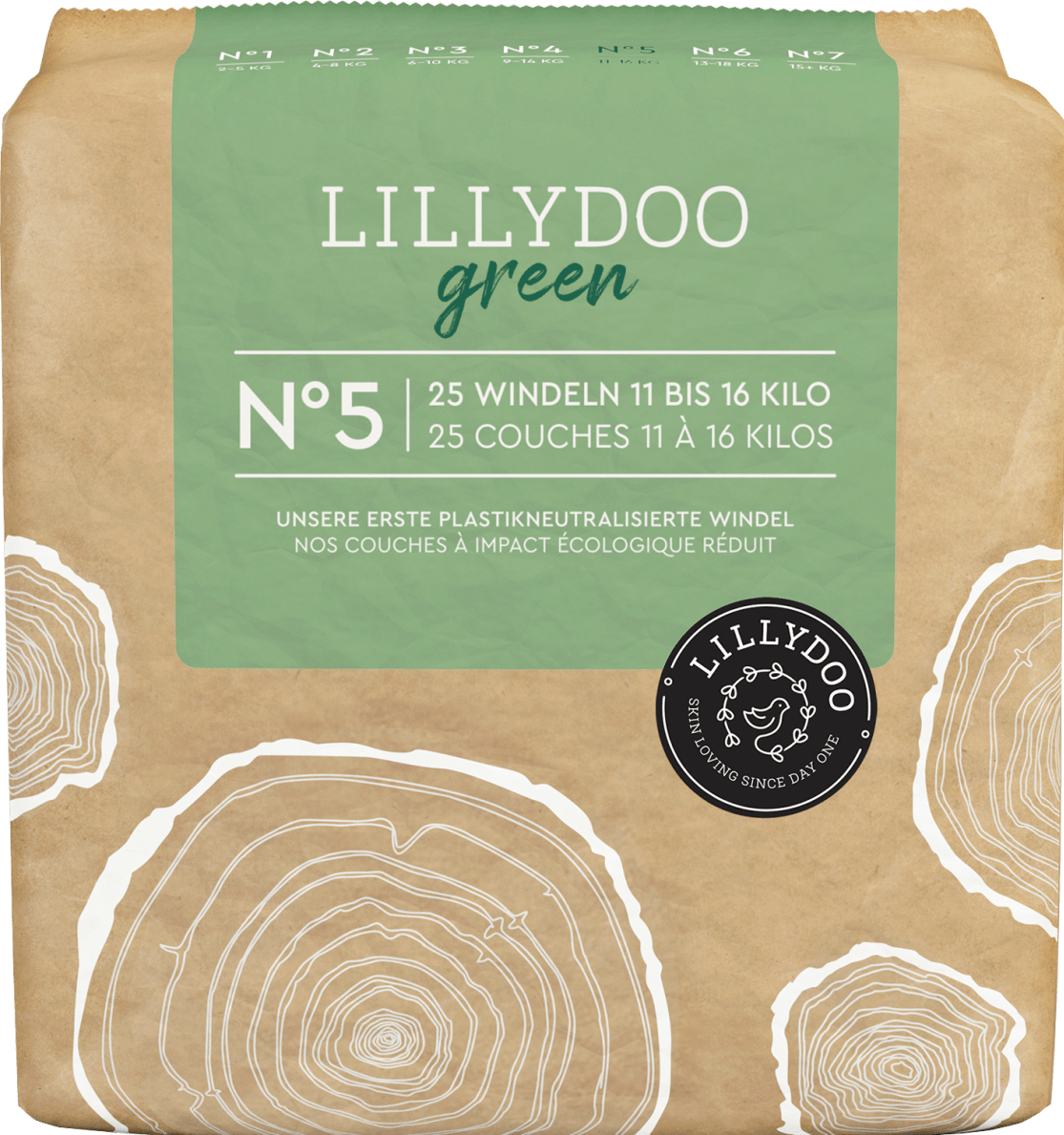 Lillydoo Eco Green Size 5 Baby Diapers, 25 pcs, 11-16 kg