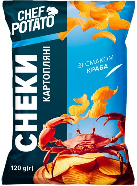 Chef Potato Crab-Flavored Potato Snacks, 120 g