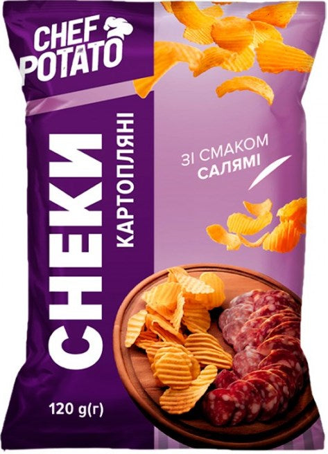 Chef Potato Salami-Flavored Potato Snacks, 120 g