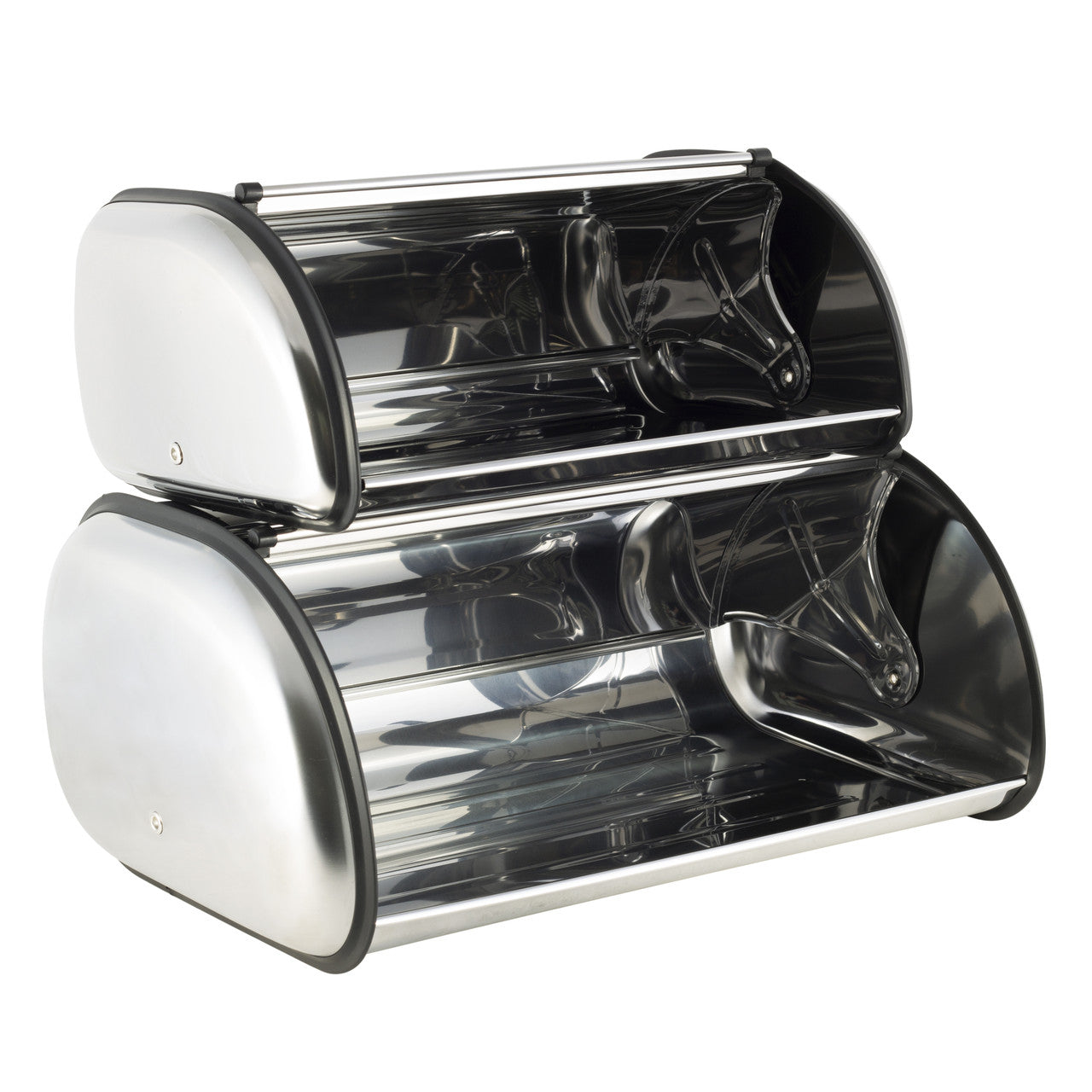 Ofenbach NB100802 Stainless Steel Bread Box Set, 43.5 x 27 x 18 cm & 36 x 23 x 14.5 cm - Image 2
