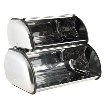 Ofenbach NB100802 Stainless Steel Bread Box Set, 43.5 x 27 x 18 cm & 36 x 23 x 14.5 cm - Image 2