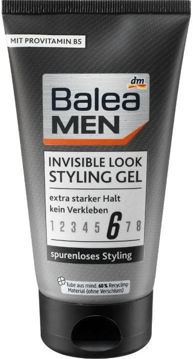Balea Men Invisible Look Hair Styling Gel, Hold 6, 150 mL