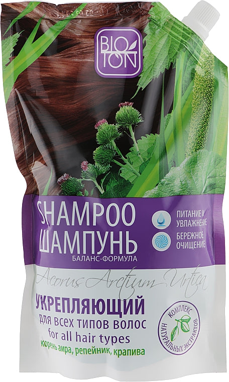 Bioton Cosmetics Balance Formula Strengthening Shampoo for All Hair Types Refill Pouch, 500 mL