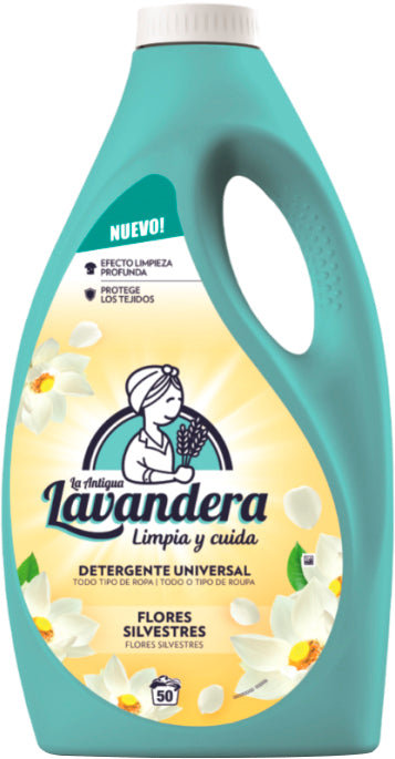 La Antigua Lavandera Wildflowers Laundry Detergent Gel, 50 Loads, 2.5 L