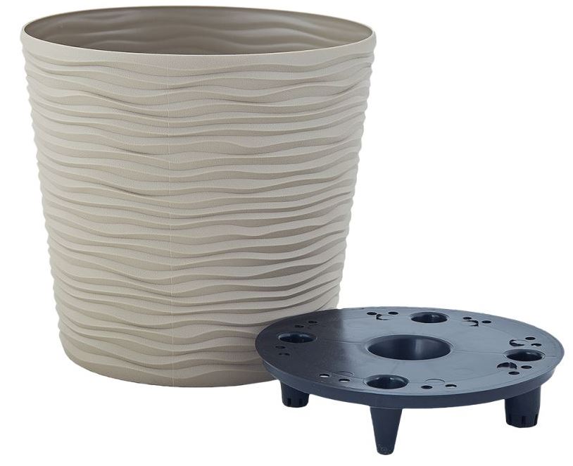 Aleana Fusion Low Flower Pot with Insert, d 16 x 14.5 cm, 1.6 L