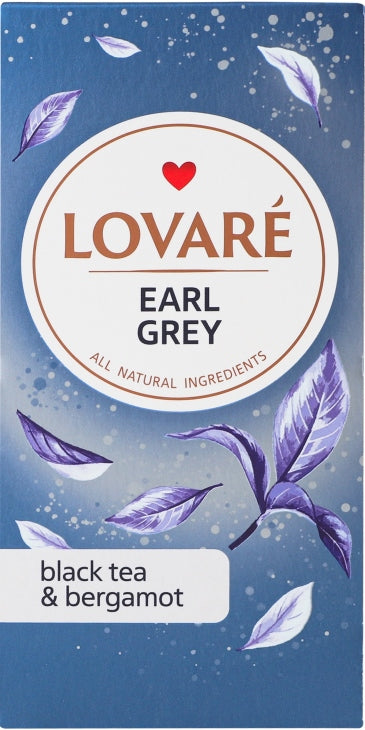 Lovare Earl Grey Black Tea, 24 Bags, 48 g