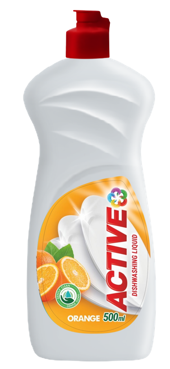 Active Orange Dishwashing Liquid, 500 mL