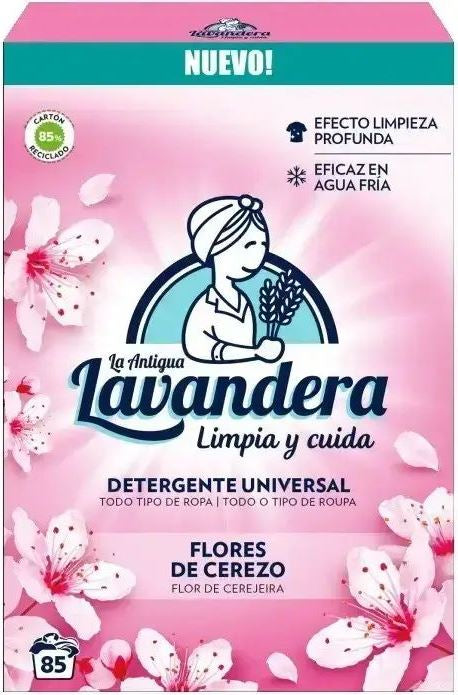 La Antigua Lavandera Universal Cherry Blossom Laundry Detergent Powder, 85 Loads, 4.675 kg