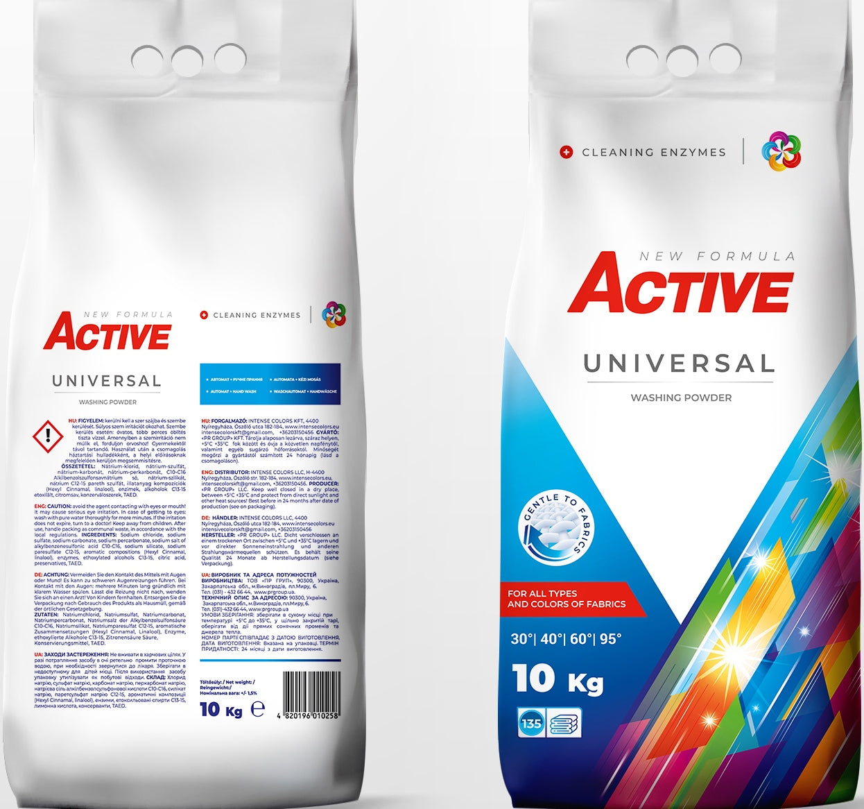 Active Universal Laundry Detergent Powder, 135 Loads, 10 kg - Image 2