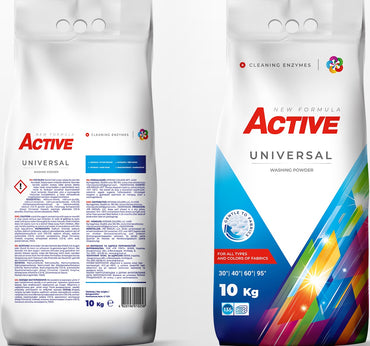 Active Universal Laundry Detergent Powder, 135 Loads, 10 kg - Image 2