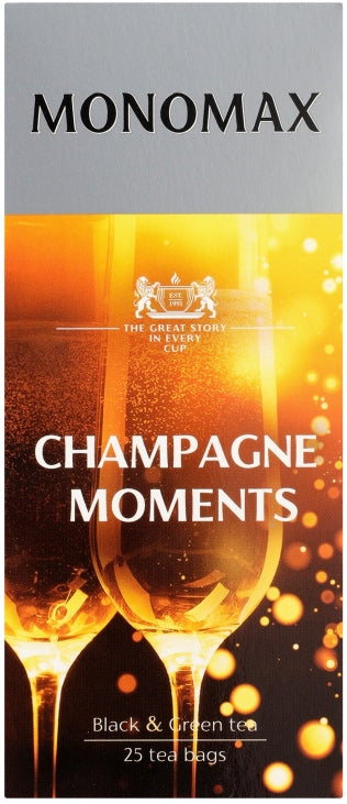 Monomax Champagne Moments Wild Strawberry-Flavored Tea, 25 Tea Bags